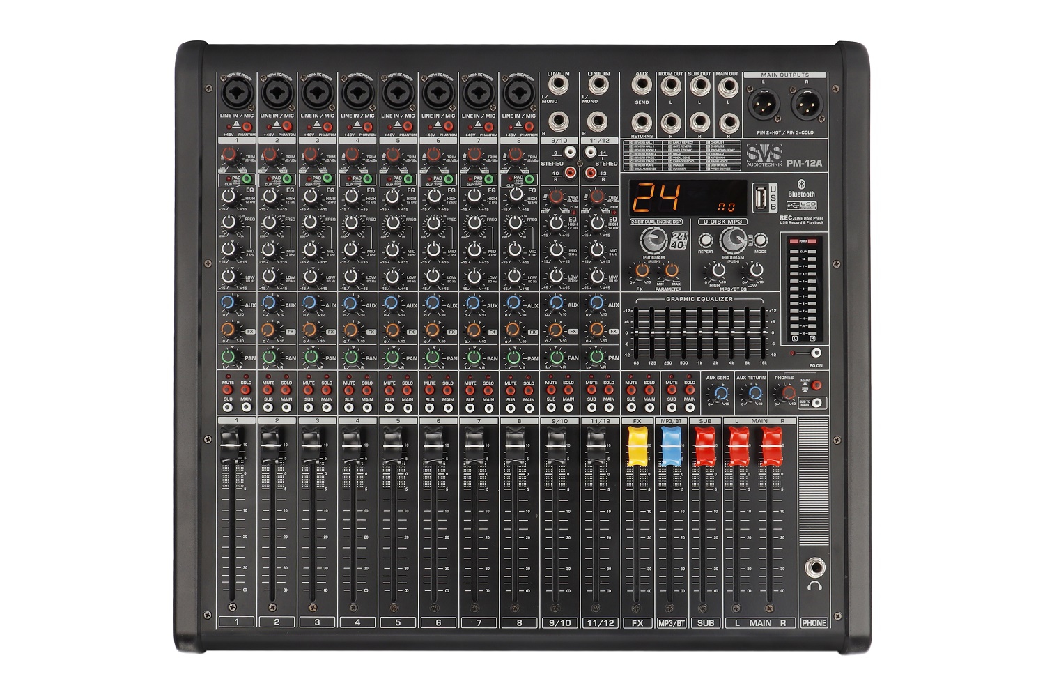 SVS Audiotechnik mixers PM-12A Активный аналоговый микшерный пульт, 12-канальный в Глазове